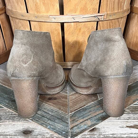 J.Crew MacAlister Chunky Heel Sand Suede Italy Desert Ankle Boots Womens Size 10 - Picture 8 of 11